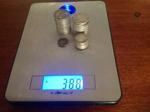 Bullion Silver 388g International coins of 50% Silver Content