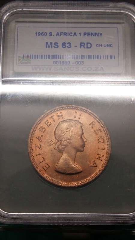 1960 Penny SANGS graded MS63,beautifull red