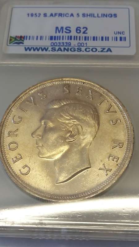 1952 5 Shilling MS62