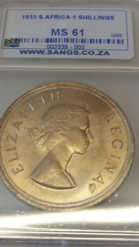 1953 5 Shilling MS61