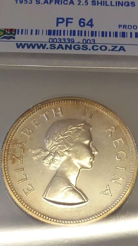 1953 2 1/2 Shilling PF64