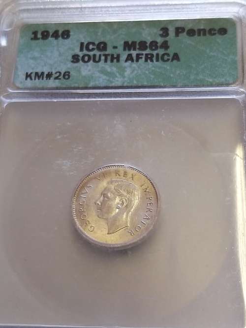 1946 3d ICG MS64 EXCELLENT GRADE STUNNINING COIN