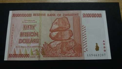 ZIMBABWE 50 BILLION DOLLARS - VERY DECENT CONDITION
