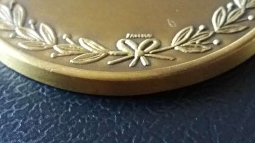 Pagliari Sports Medallion   Large Brass 50 grams 50mm diam. Motorbike