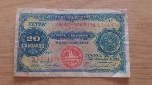 MOZAMBIQUE 1914 20 CENTAVOS