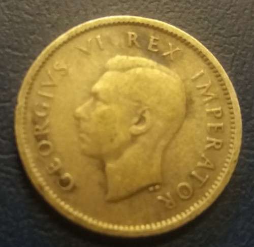 1942  Union of South Africa 6d - SAU Sixpence