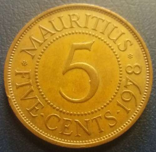 MAURITIUS 5 CENTS 1978