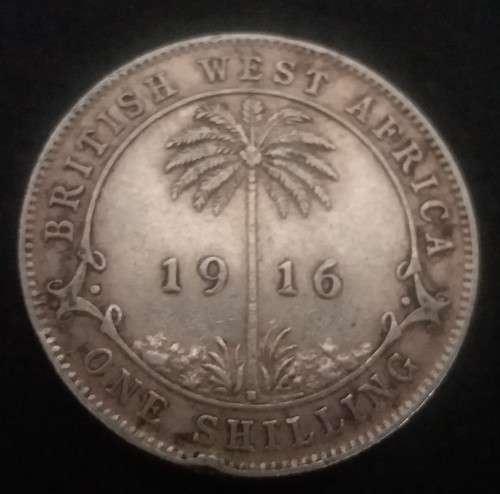 1916 British West Africa Silver One 1 Shilling