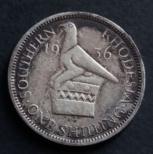 Southern Rhodesia 1936 Sterling Silver One Shilling