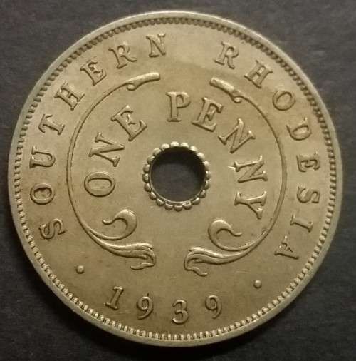 SOUTHERN RHODESIA   1939  PENNY / 1P