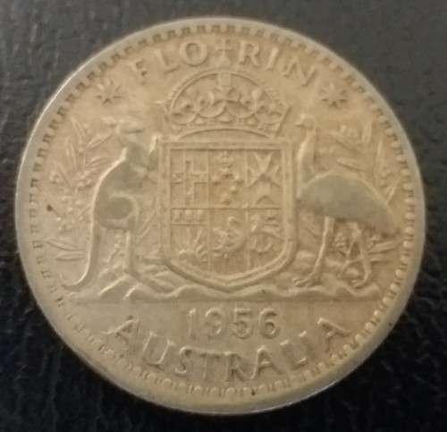 Australia Silver 1956 Florin