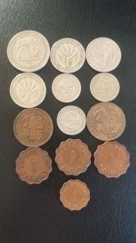 CYPRUS LOT OF COINS - 13 IN TOTAL