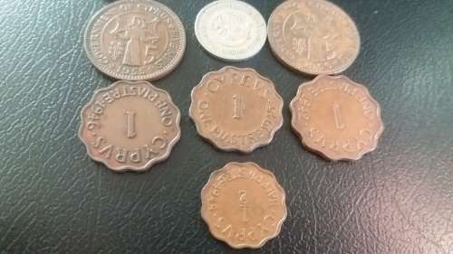 CYPRUS LOT OF COINS - 13 IN TOTAL