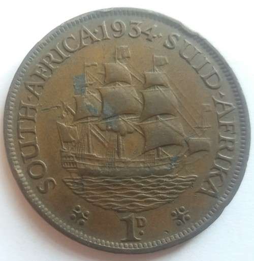 1934 - 1 PENNY (1D) - UNION OF SOUTH AFRICA