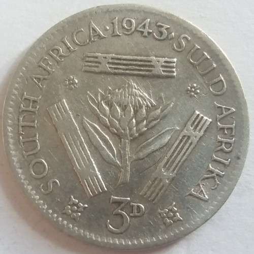 SAU 1943 THREEPENCE 3D