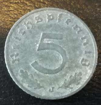 1941(J) Nazi Germany WW2 Third Reich 5 Reichspfennig