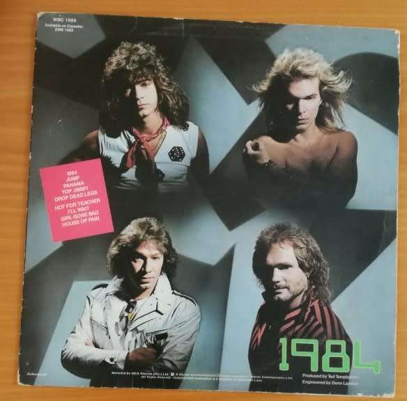 VAN HALEN  - 1984 LP Vinyl (VG+/VG to VG+)  Warner Bros. Records  WBC 1565  1984