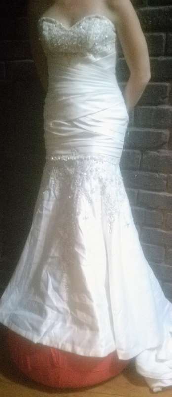 mermaid style designer wedding gown