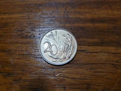 1989 South African Nickel 20 Cents