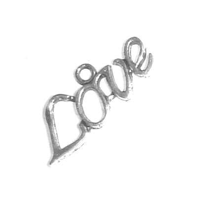 Charm 23x11mm LOVE, sold individually