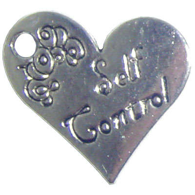 CLEARANCE! Fruit of the Spirit Virtue Charm, Self-Control -  Combine at no extra cost,