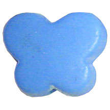 ABS Groovy Butterfly Bead 10x9x5mm in Psychadelic Blue, sold individually