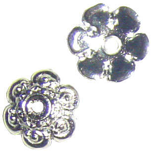 Bead Cap Silverplated 10mm, sold individually