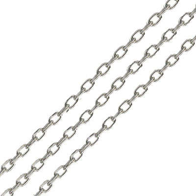 REDUCED!!! Silvertone Cable Chain 5x3mm, priced per metre