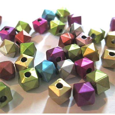 Acrylic Psychedelic Beads 6mm Assorted Colours, pack of 100pcs
