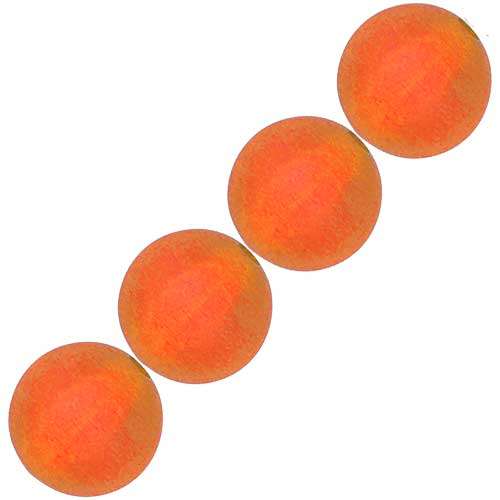 Acrylic Gumball Bead in Frosted Orange 7mm