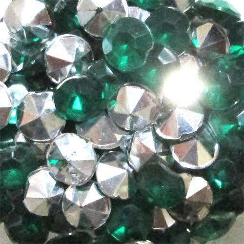 SPECIAL ON Acrylic Facetted Chatons 5mm in Faux Emerald, pack of 50pcs