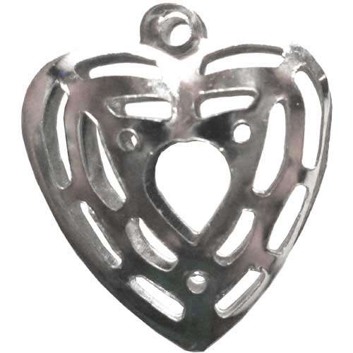 Metal Stamping 23x20x10mm Heart Cage Charm
