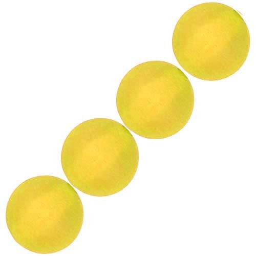 Acrylic Frosted Bead in Neon Yellow 7mm, pack of 40pcs