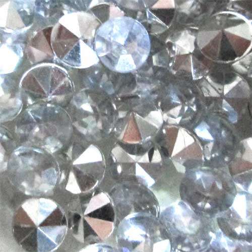 Acrylic Facetted Chatons 5mm in Faux Diamond, pack of 50pcs