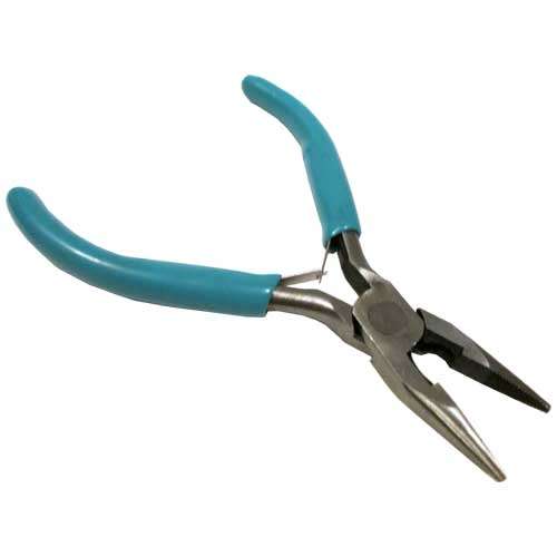 Combination Serrated Flat Nose Plier and Cutter 124mm with Blue Grip