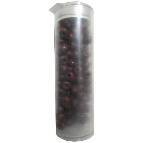 Glass Rocailles in Brown 7/0, vial of 12.5g/approx 166pcs