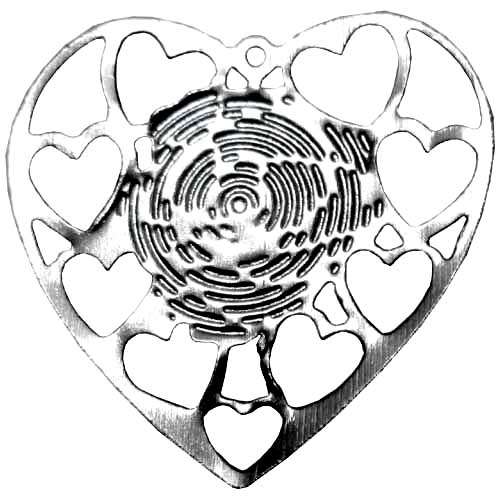 Metal Stamping 26x25mm Heart Charm