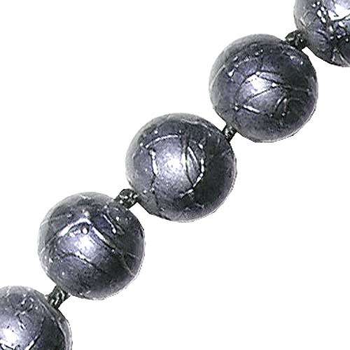 Glass Splashed Bead in Smokey Grey 8mm
