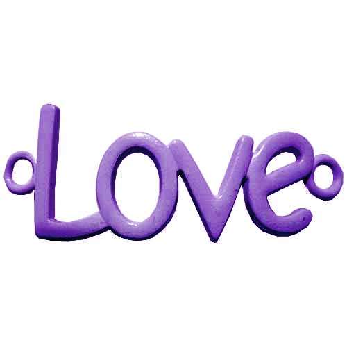 Infinity Love Enamelled 1/1 Connector in Lavender 40x15mm