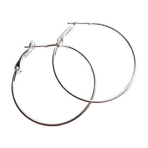 Lever Back Earring Hoops 25mm Silverplated, per pair/2pcs