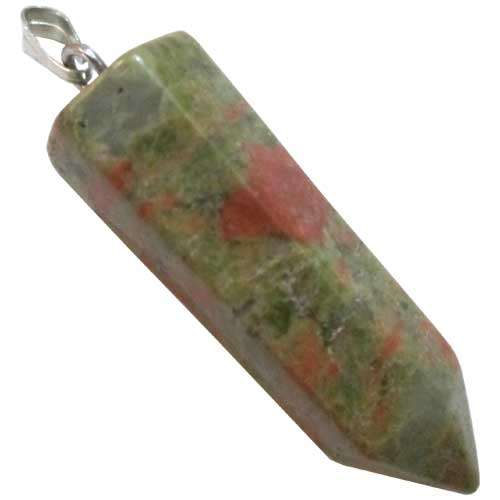 Unakite Point Pendulum 40mm with Bail