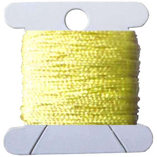 ~oOo~ Beading Silk 0.3mm in Yellow, card of 10m