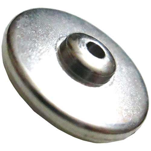 Disc Bead 15x5mm in Rhodium-Silverplated CCB Acrylic, pack of 10pcs