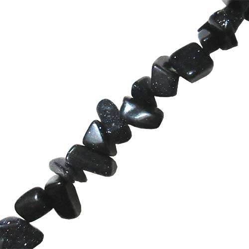 Blue Sandstone Chip Beads, 20cm length