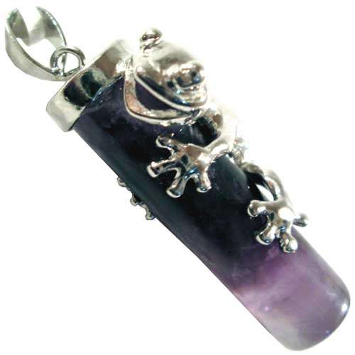 Amethyst with Gecko Pendant 47mm