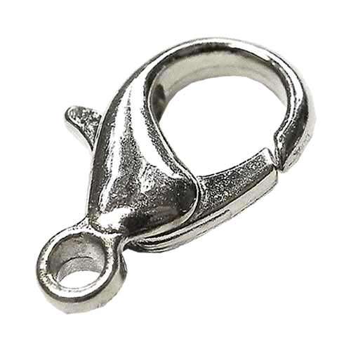 Lobster Clasp 10mm Silvertone, pack of 10pcs