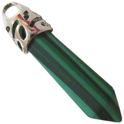 Malachite Pendulum; about 8mm wide; 36mm long