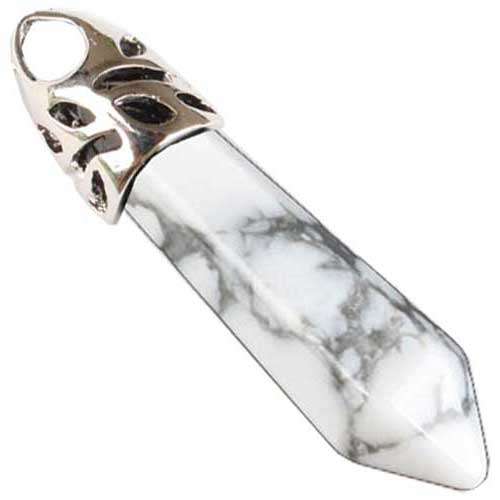 Howlite Pendulum; about 8mm wide; 36mm long