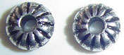 8.0 x 3.5 mm Metallised Acrylic Silvertone Spacer/Bead