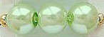8mm TeaGreen Round Glass  Pearls (Knotted String of 171)